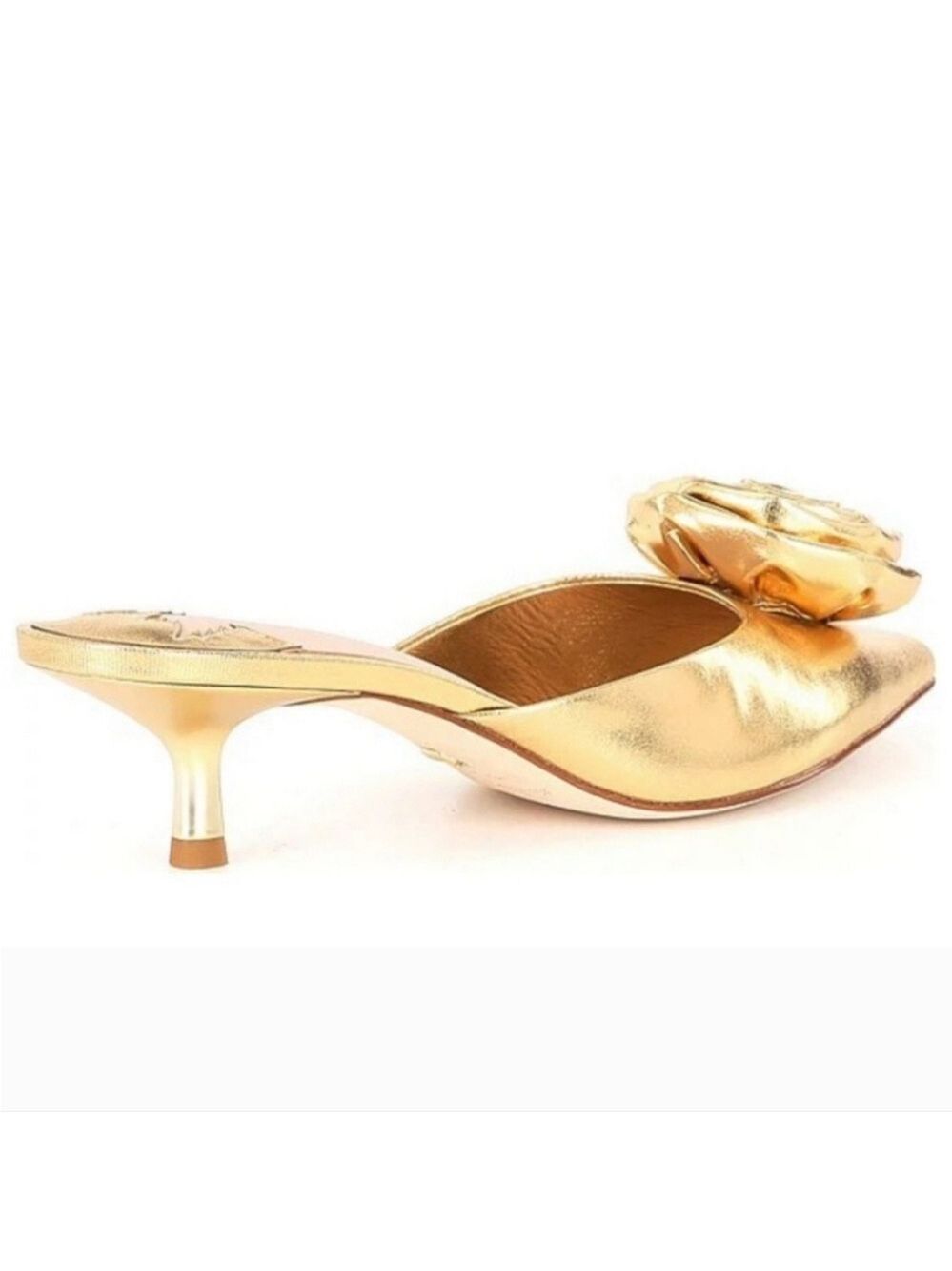 NWOB $129 Antonio Melani x Jennifer Sumko Jensy Metallic Flower Dress Mules - Picture 4 of 10